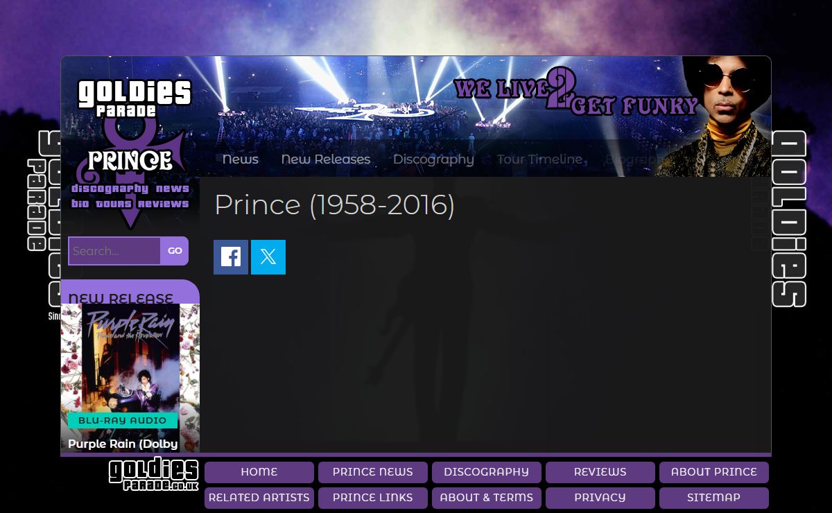 Prince | musician | discography | tours | Goldies Parade