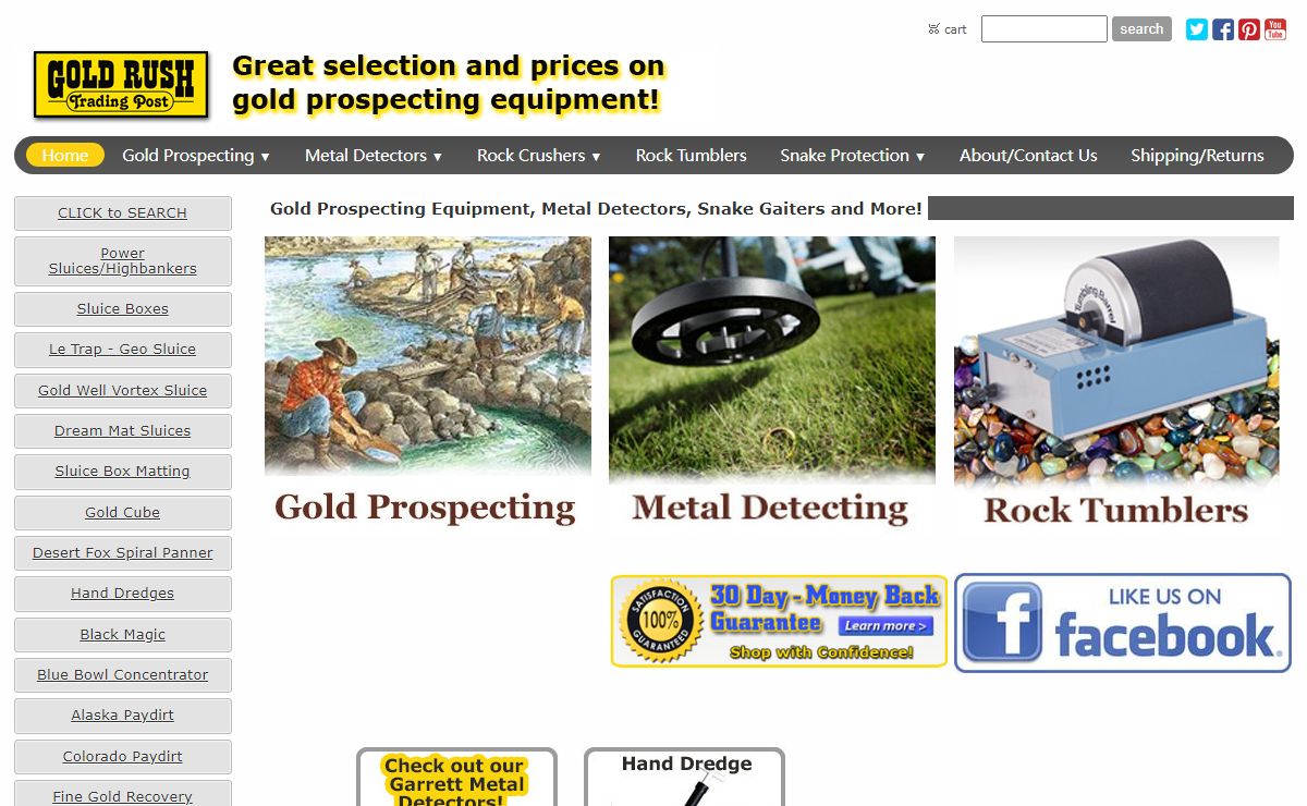 Gold Prospecting and Gold Mining Equipment - Gold Prospecting Mining Equipment Detectors Snake Protection