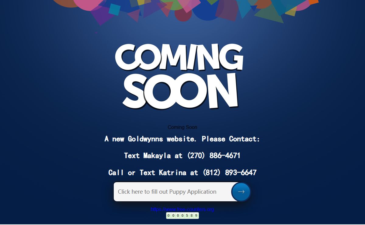 New Goldwynns website Coming soon