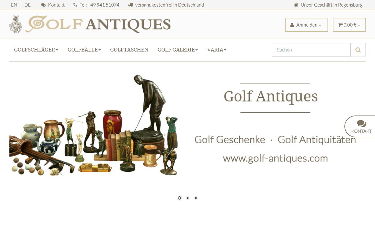 Golfantiquitäten & edle Golfgeschenke, antike Golfschläger, Golfgrafi