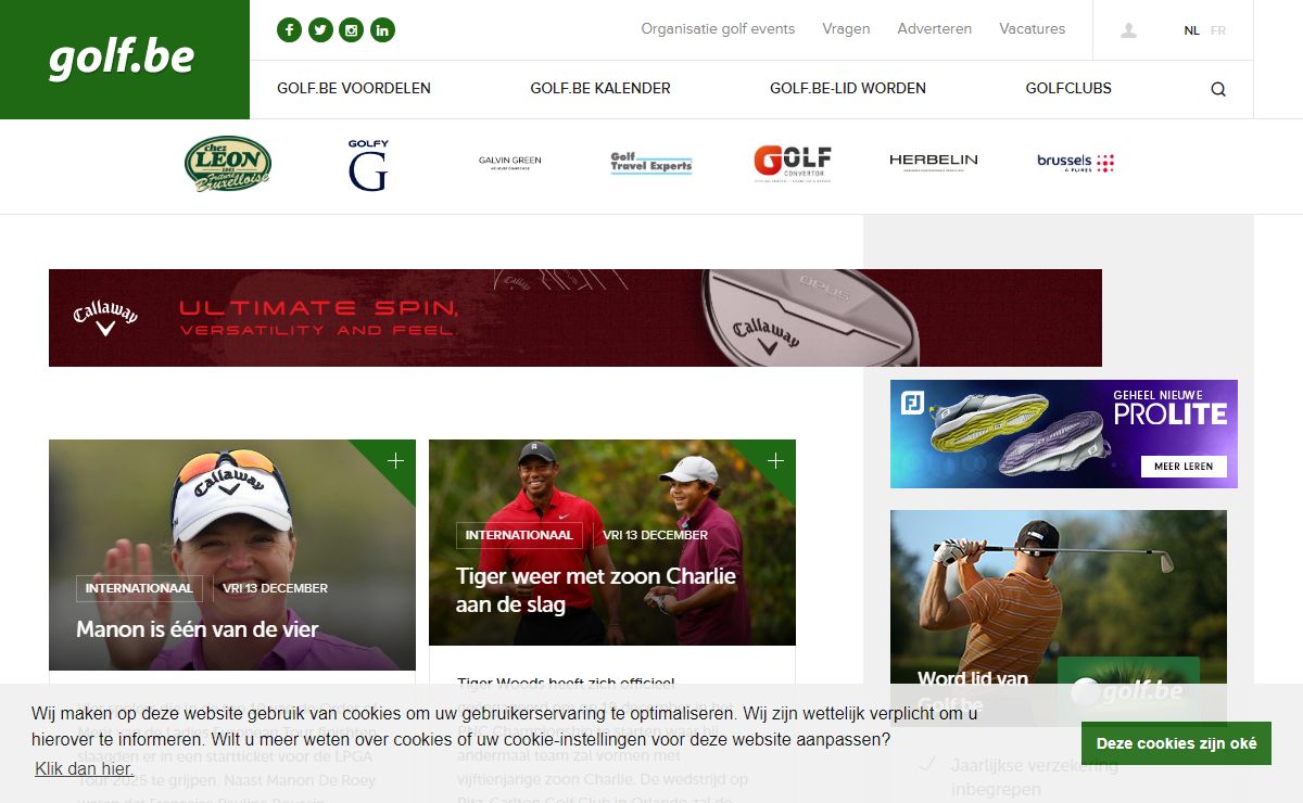 Golf.be - internet referentie voor de golfsport in België
