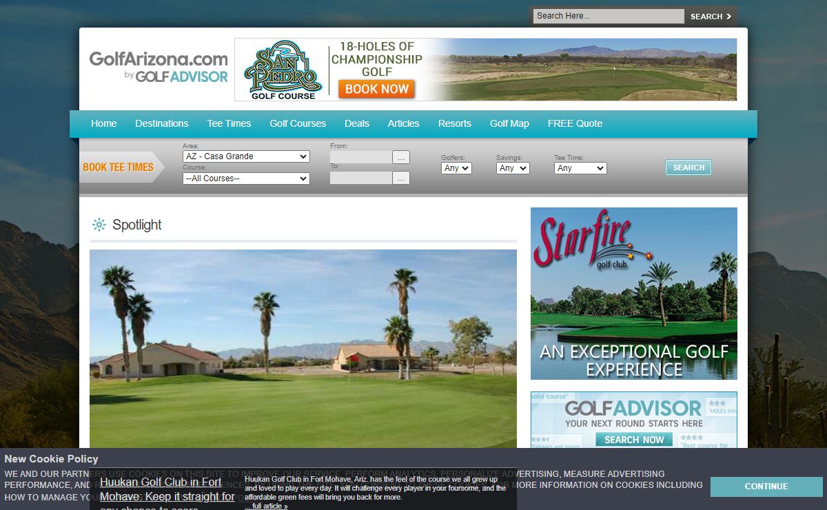 Arizona Golf Courses | Tee Times | Special Deals