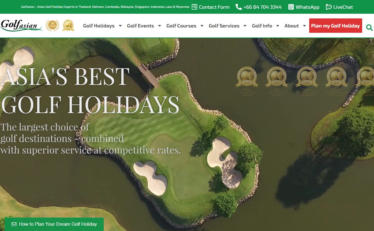 Golf Holiday Packages in Asia | Custom Golf Tours
