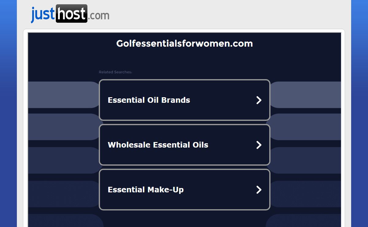 Welcome golfessentialsforwomen.com - Justhost.com