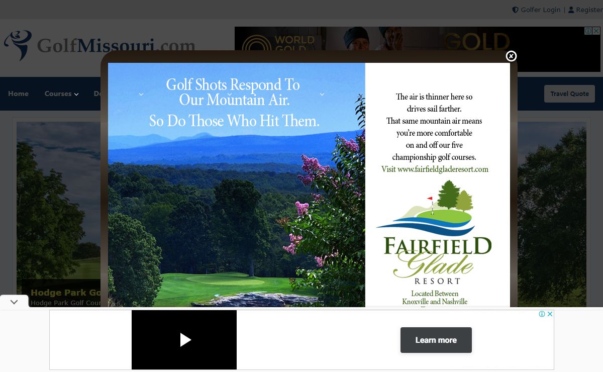Missouri Golf - Missouri Golf Courses Directory