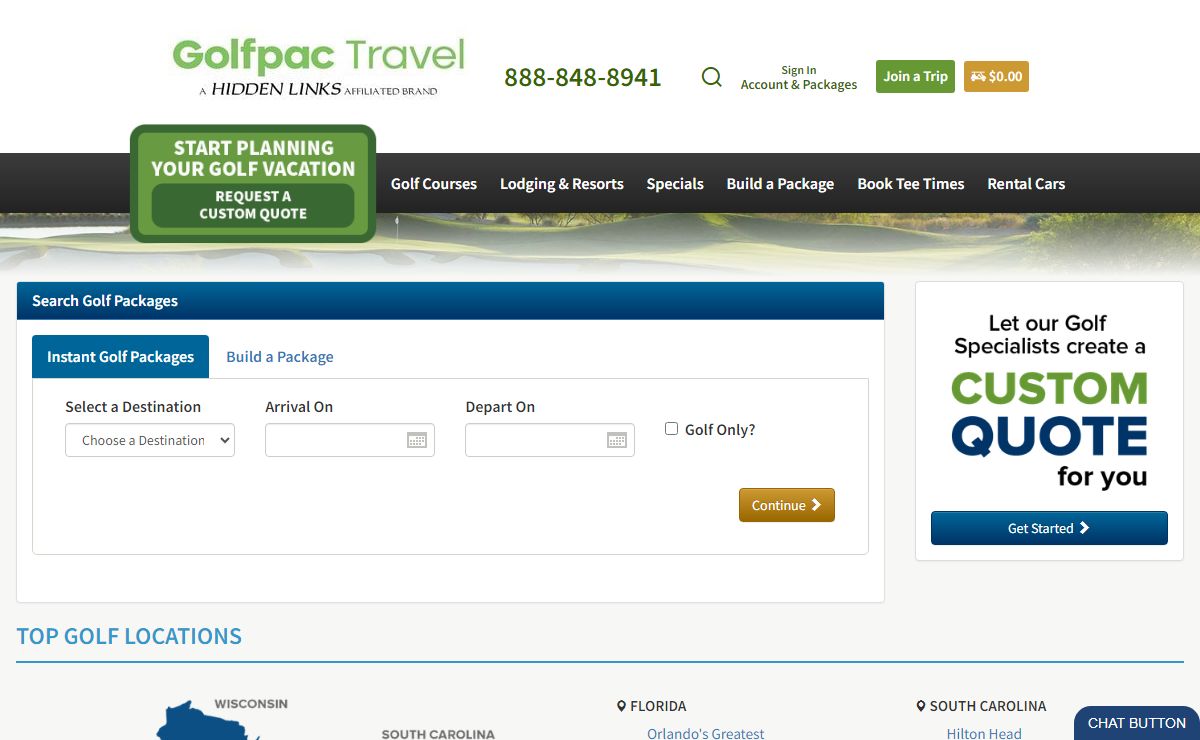 Golf Vacations and Packages | Golfpac Travel