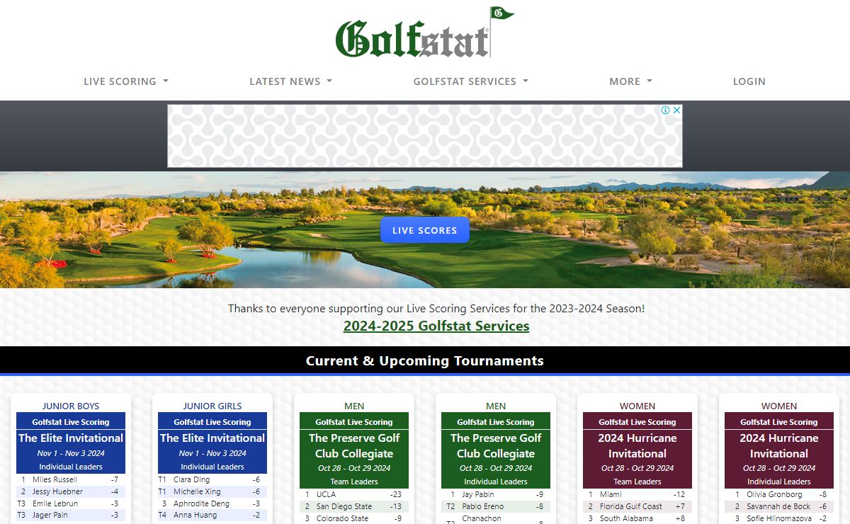 Golfstat - College Golf Scores and Statistics