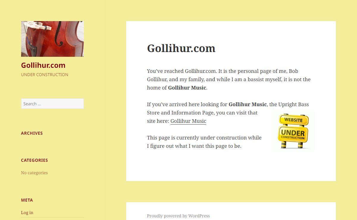 Gollihur.com – UNDER CONSTRUCTION