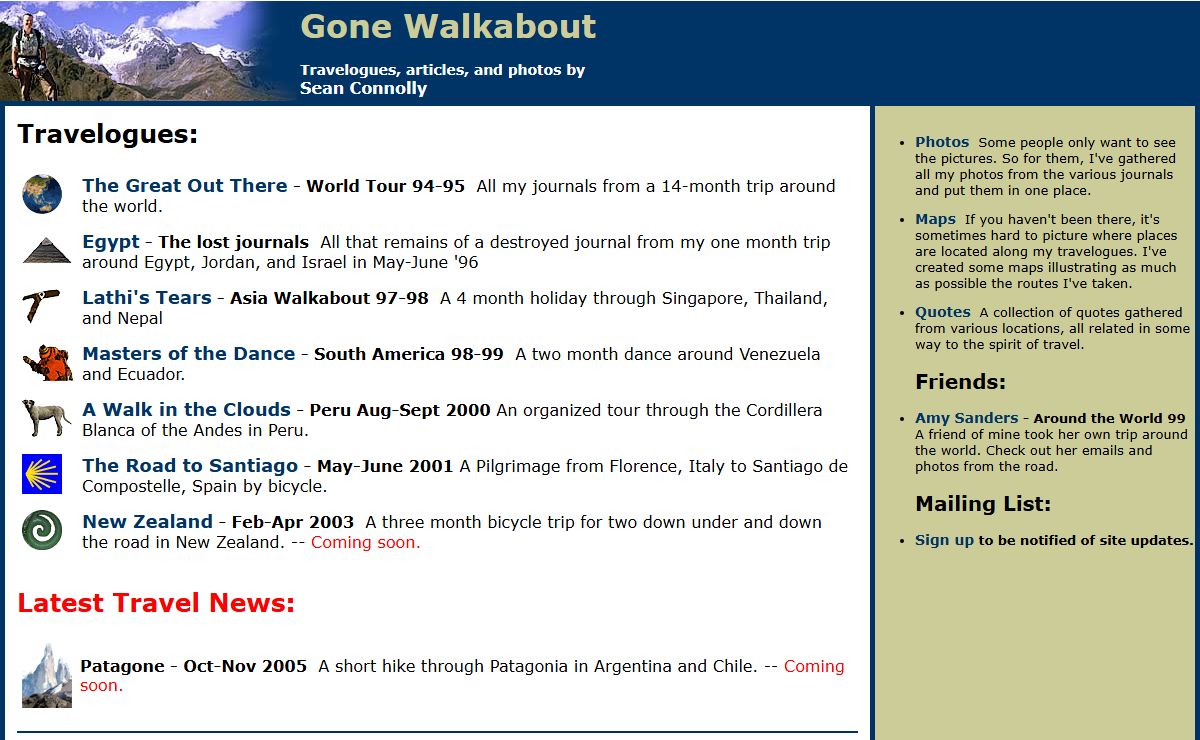 Gone Walkabout, Travelogues Around the World by Sean Connolly