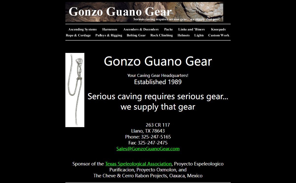 GGG-Your Caving Gear Headquarters!