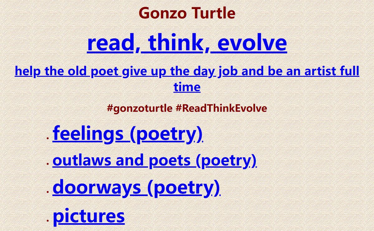 Gonzo Turtle - read, think, evolve