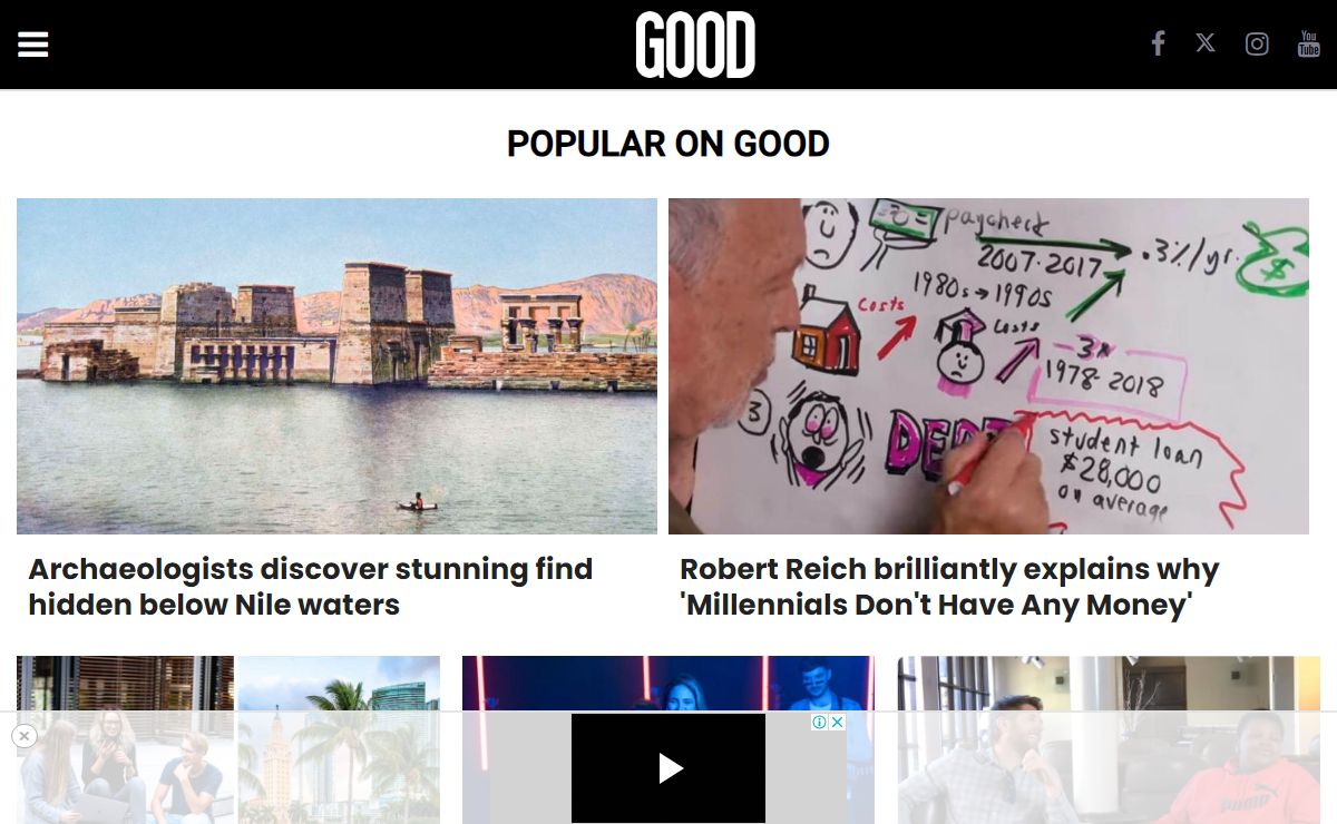 GOOD: Inspiring Hope By Storytelling, Explore Culture, Innovation, Travel, and More.