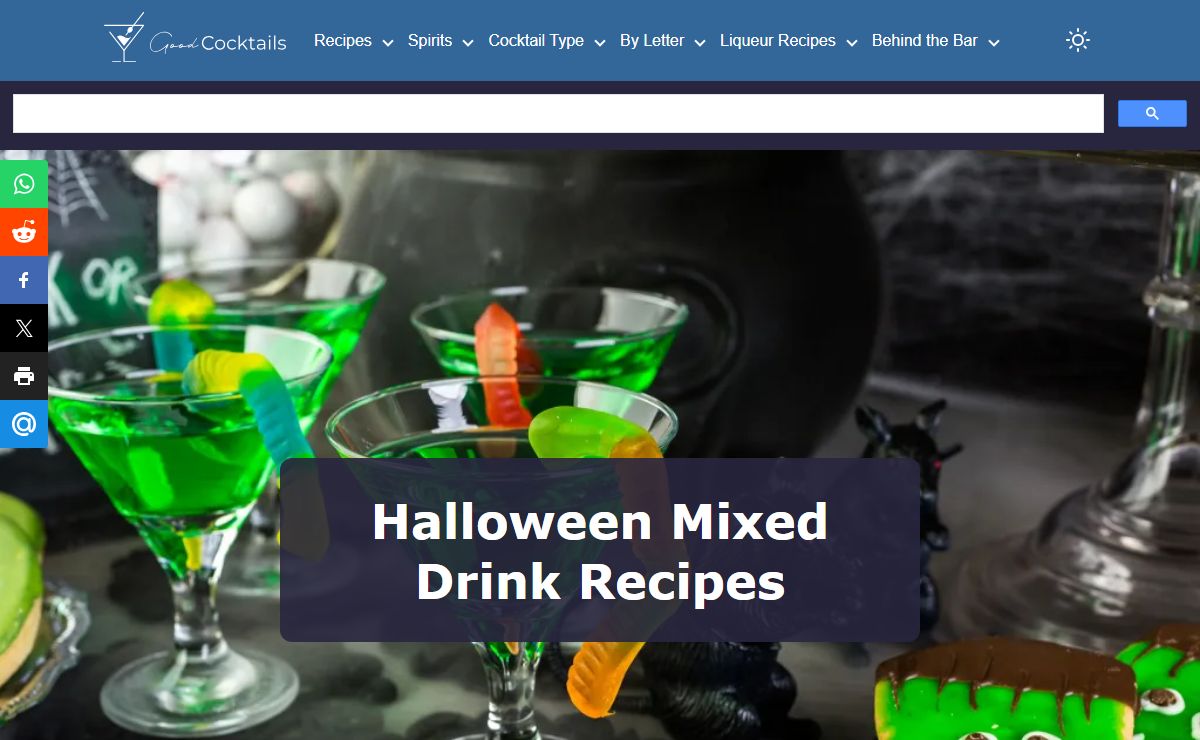 Mixed Drink Recipes, Liqueur Recipes and a Bartender Guide | Good Cocktails