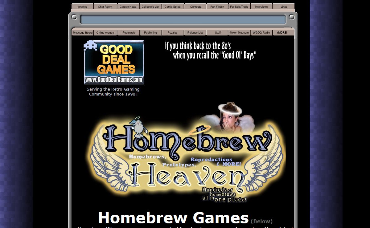 Good Deal Games - Classic Video game SuperSite and Homebrew Heaven the Homebrew Video Game Depot