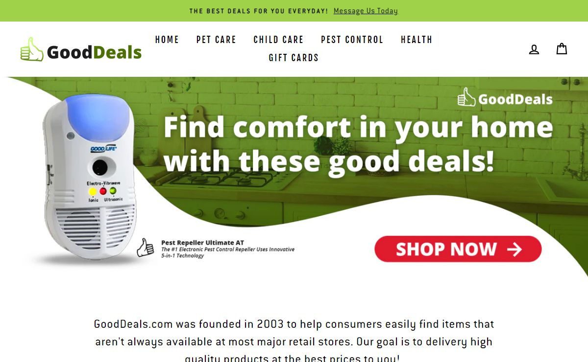 GoodDeals.com - Child Care Products, Home Goods, Pet Care