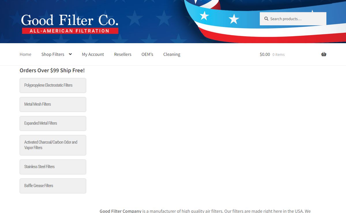 Air Filters, Metal Mesh, Electrostatic - Good Filter Co. American-Made