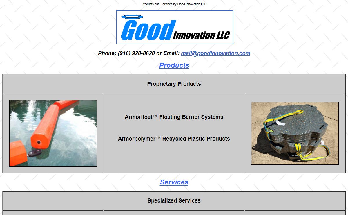 Good Innovation LLC - Products and Services - Armorfloat Barrier Systems