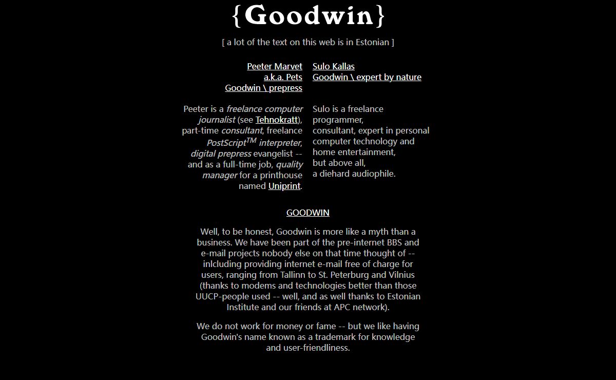 Goodwin \ prepress \ networking \ programming \ consulting