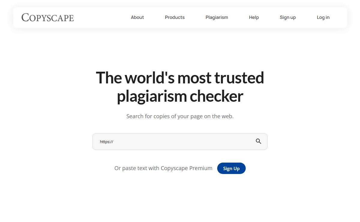 Copyscape Plagiarism Checker - Duplicate Content Detection Software