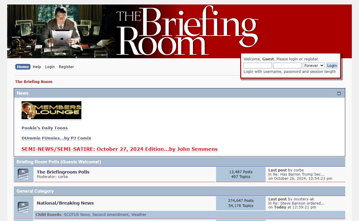 The Briefing Room - Index