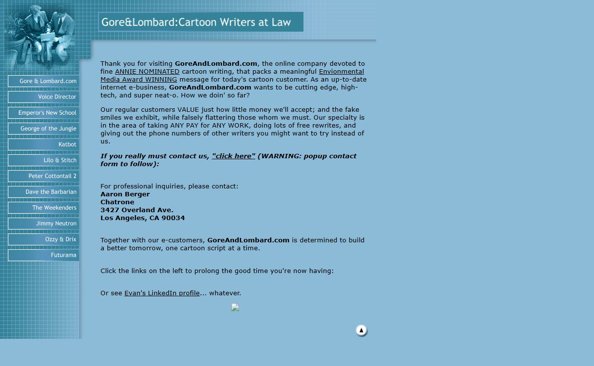 Pay Gore & Lombard to write for YOU!