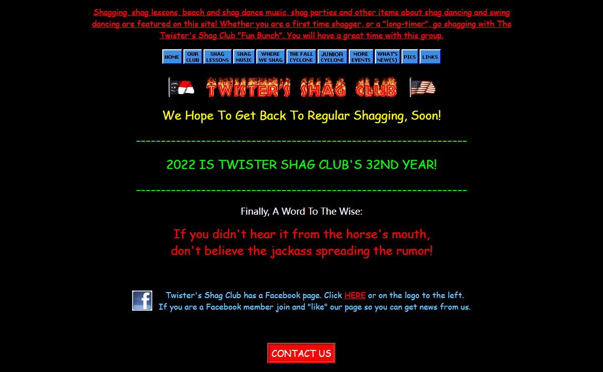shagging with Twisters Shag Club. Go shagging with us!