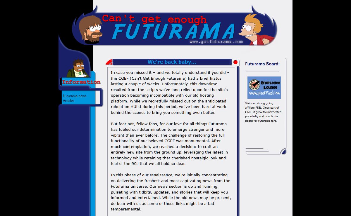 Can't get enough Futurama - News