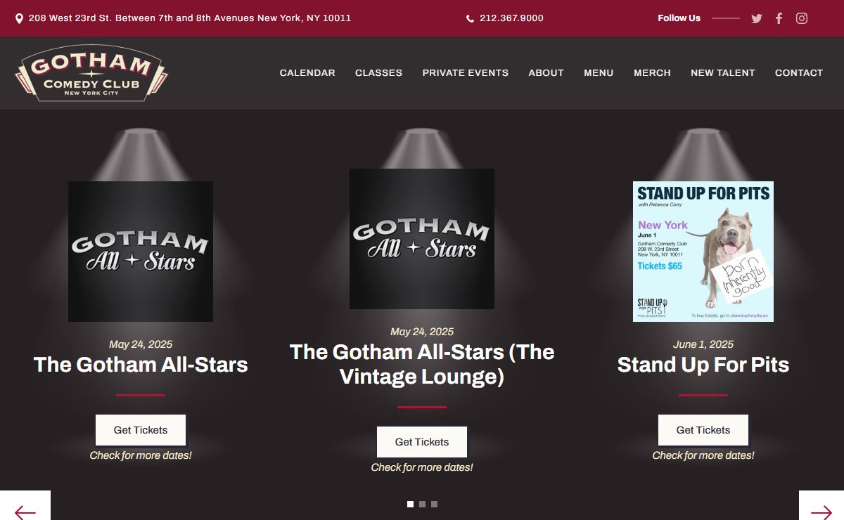 Gotham Comedy Club in New York City