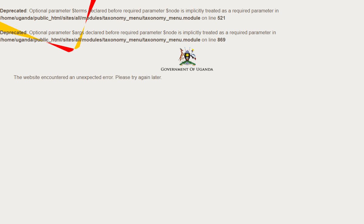 Error | Uganda National Web Portal