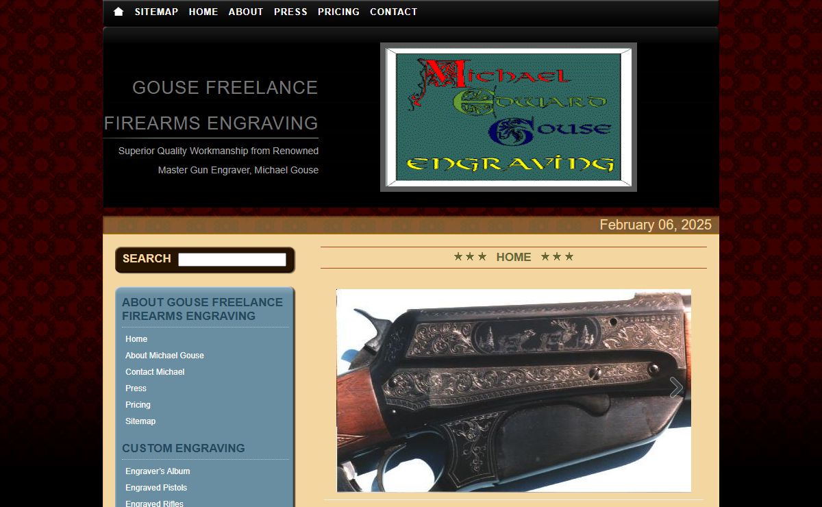Home - Gouse Freelance Firearms Engraving - Gun Engraver Pistol Shotgun Rifle
