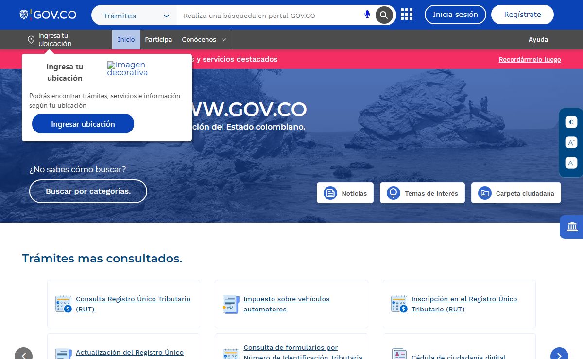 Más de 74.000 trámites del Gobierno de Colombia | www.gov.co