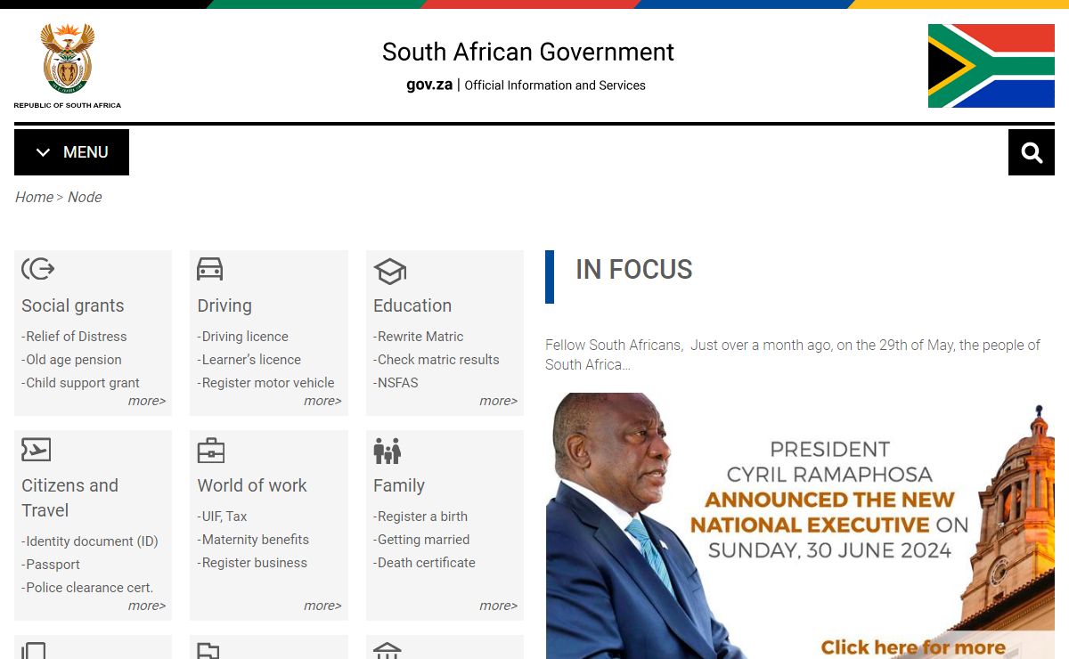 Frontpage | South African Government