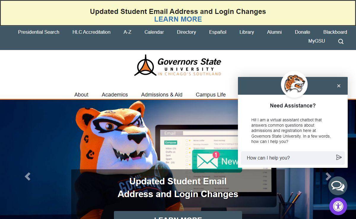 Governors State University in Chicago's Southland, University Park, IL 60484