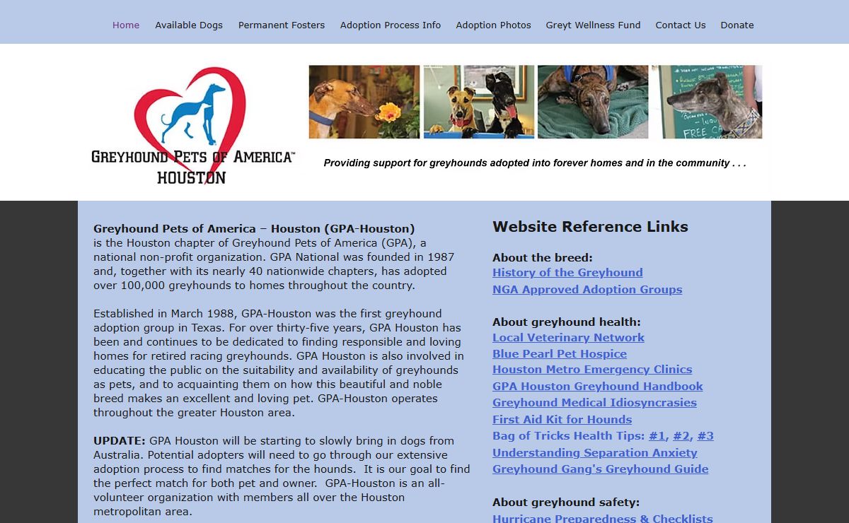Home | Greyhound Pets of America
