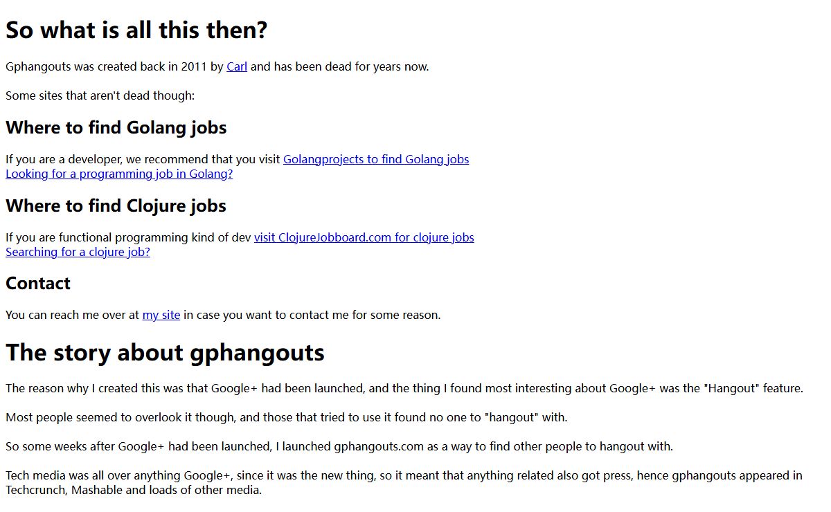 Google+ Hangouts; list of Google hangouts sorted by category