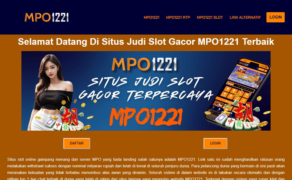 MPO1221 - Situs Slot Mudah Menang Dengan Win Rate Tinggi
