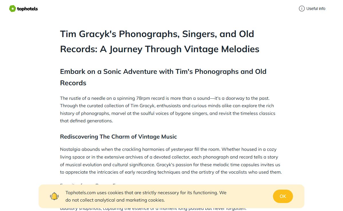 Tim Gracyk's Phonographs, Singers, and Old Records