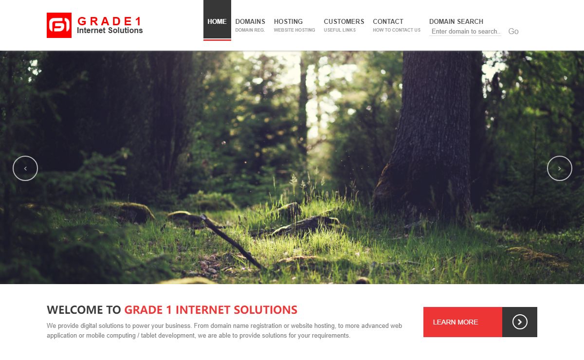 Grade 1 Internet Solutions - Hampshire based web site hosting and development