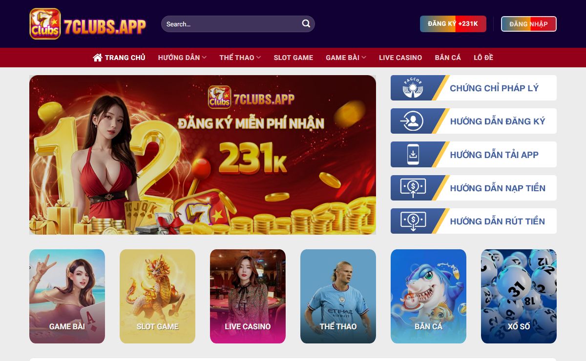 7Clubs chơi trực tuyến nhận quà đã tay | Seven Clubs No 1