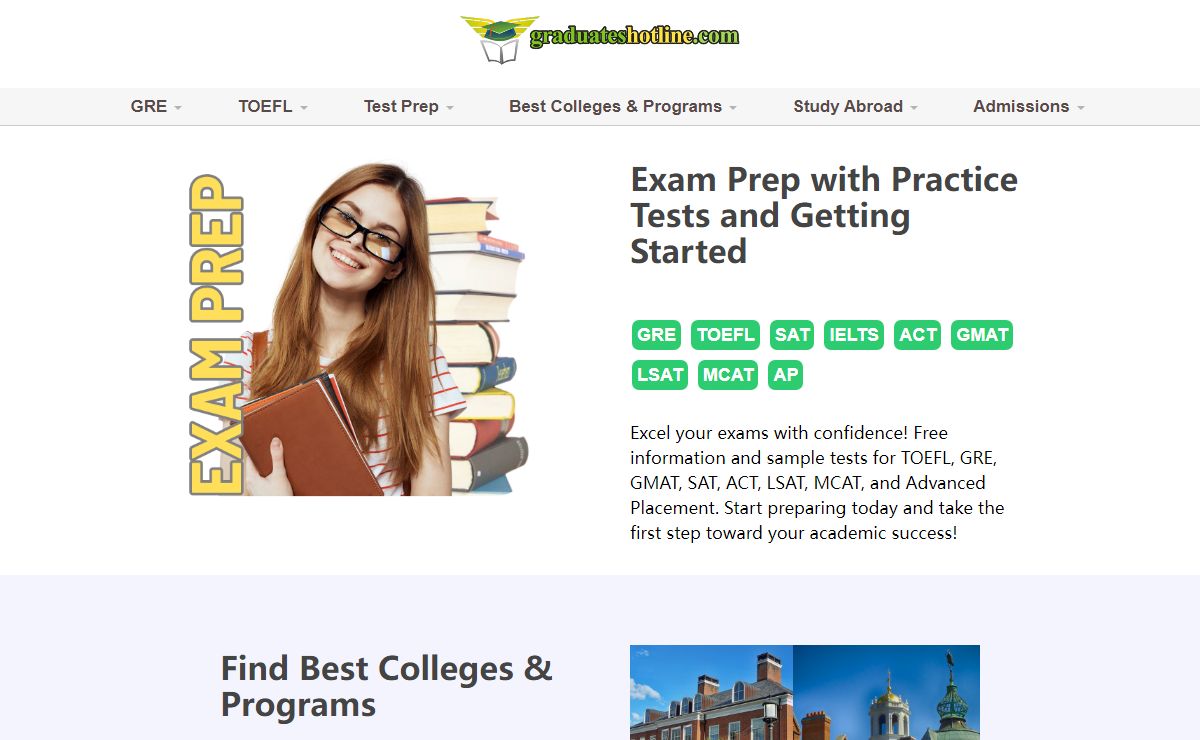 Graduateshotline: Exam Prep - Best Universities - Study Abroad