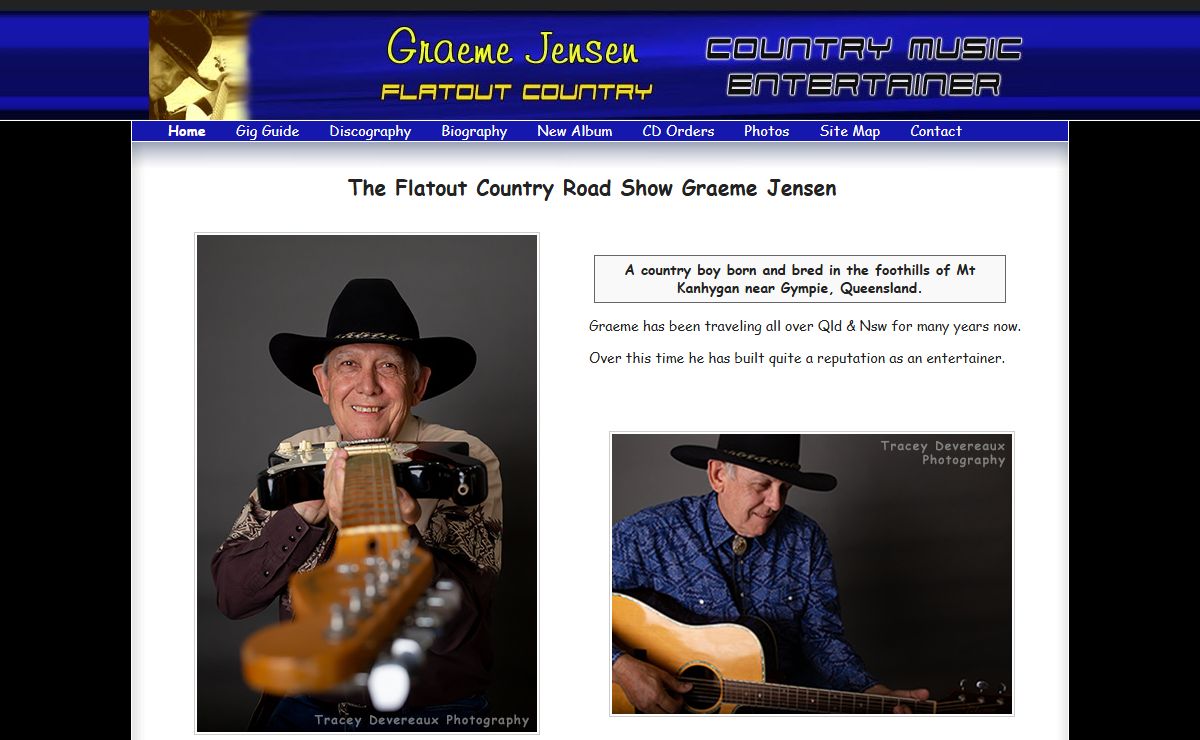 Graeme Jensen Country Music Entertainer, Queensland, Australia.