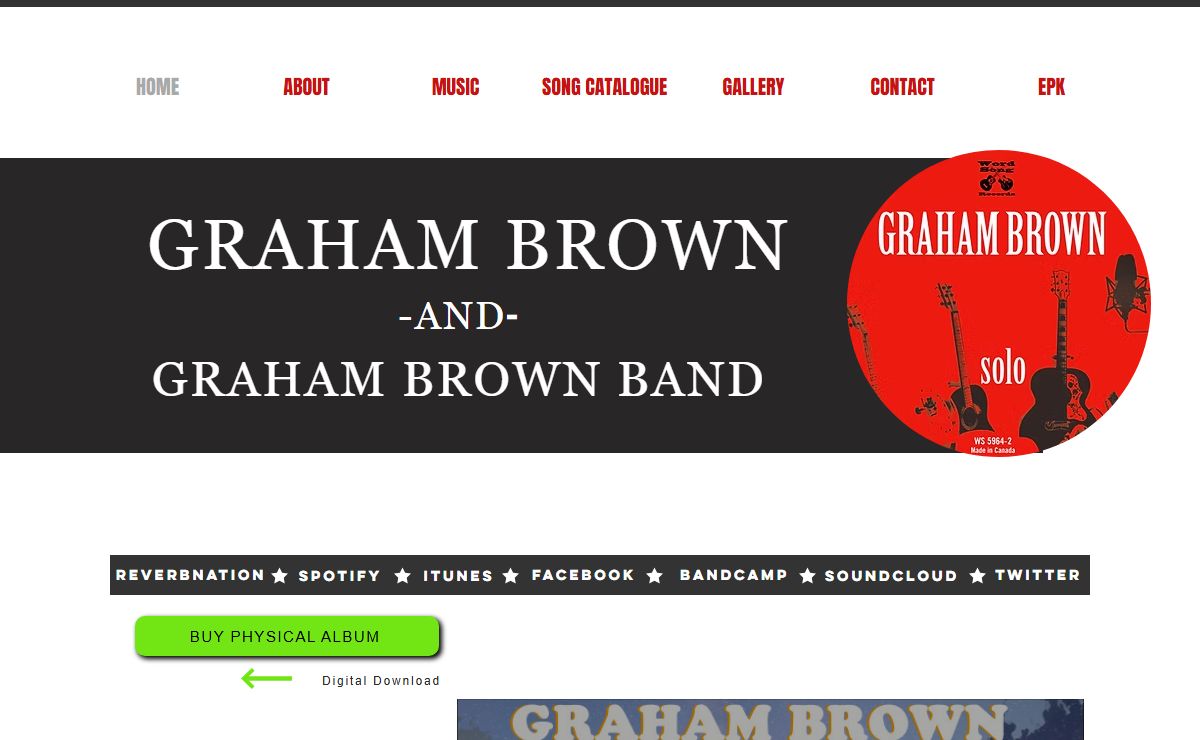 Home Page of Graham Brown Band - Vancouver