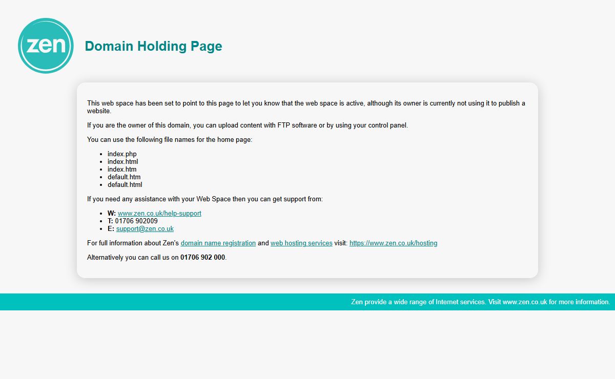 cPanel Holding Page | Zen