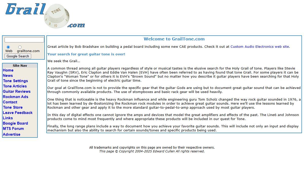 Grail Tone - Home Page