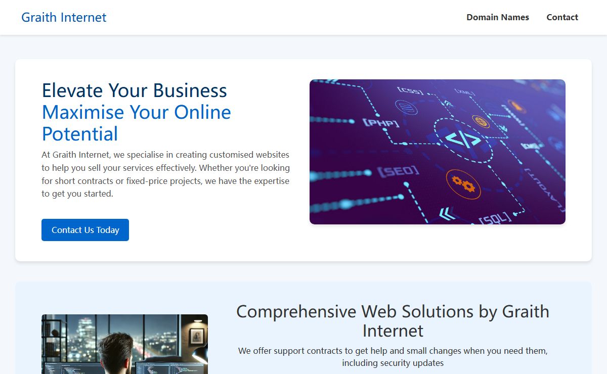 Graith Internet - Specialists in Custom OSCommerce PHP websites