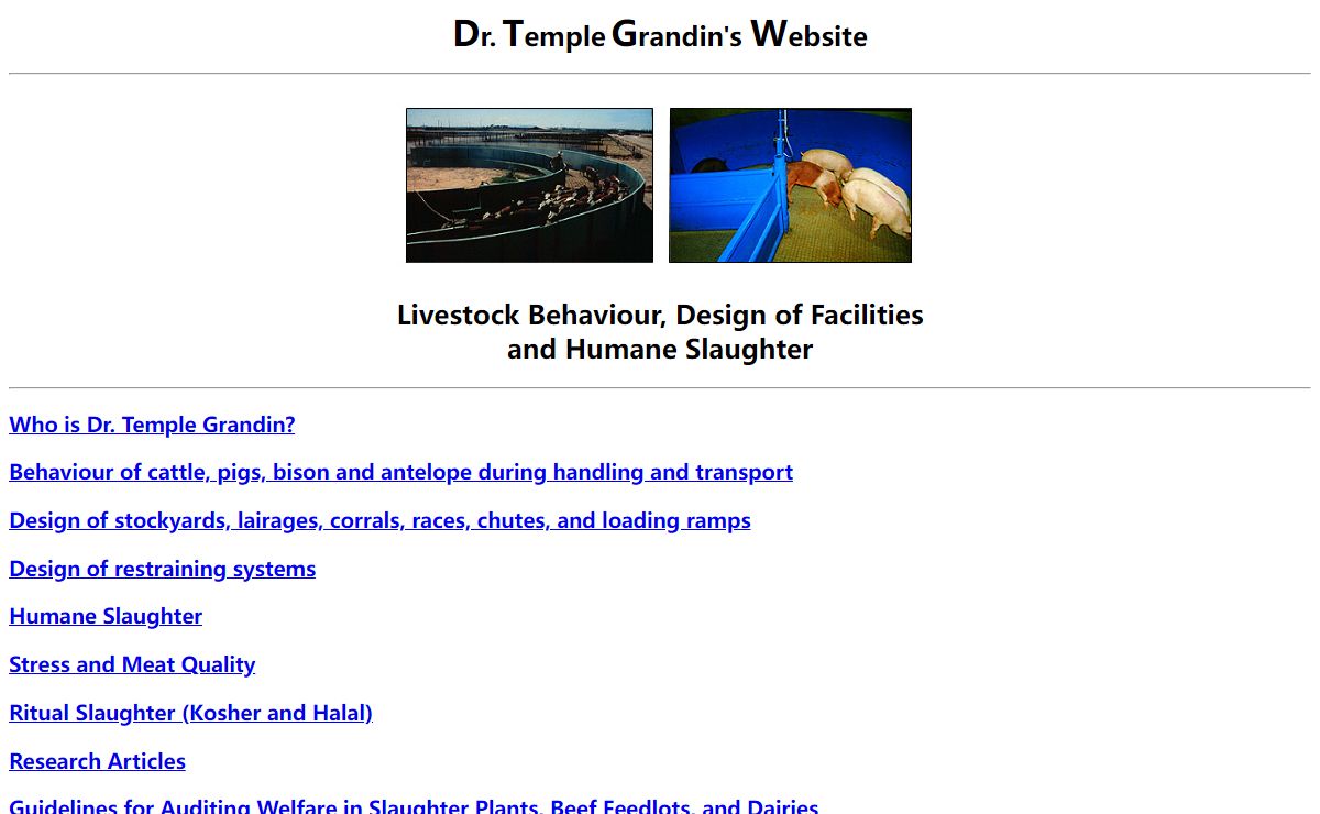 Temple Grandin's Website
