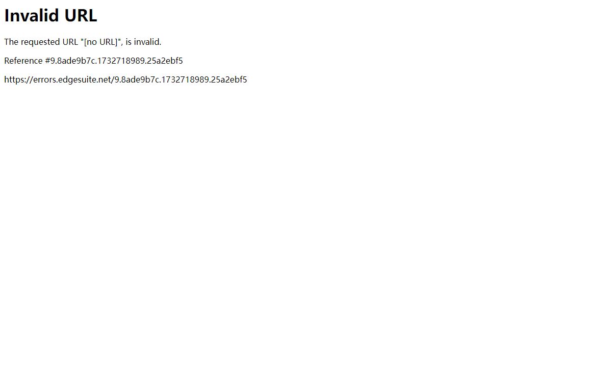Invalid URL