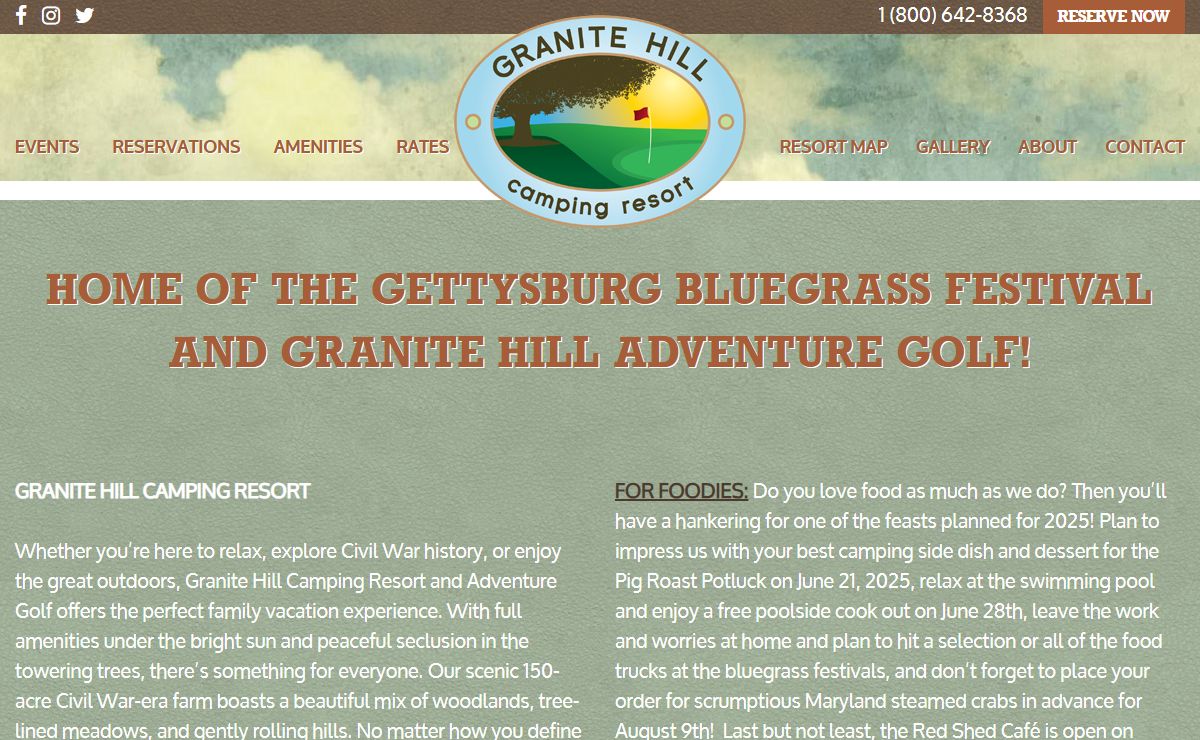 Granite Hill Camping Resort | Bed & Breakfast PA 17325