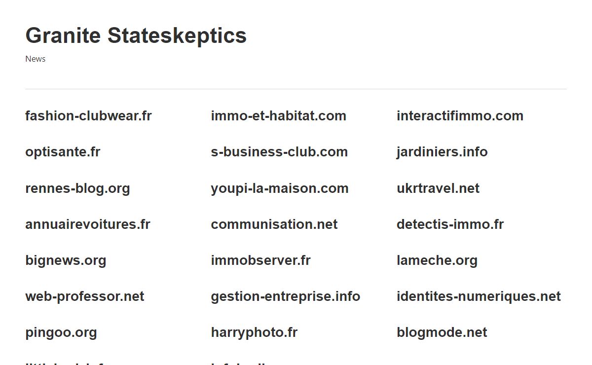 Granite Stateskeptics - News