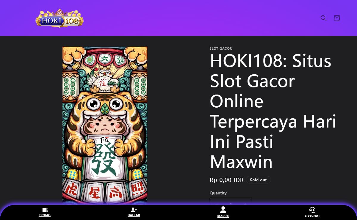 HOKI108: Situs Slot Gacor Online Terpercaya Hari Ini Pasti Maxwin